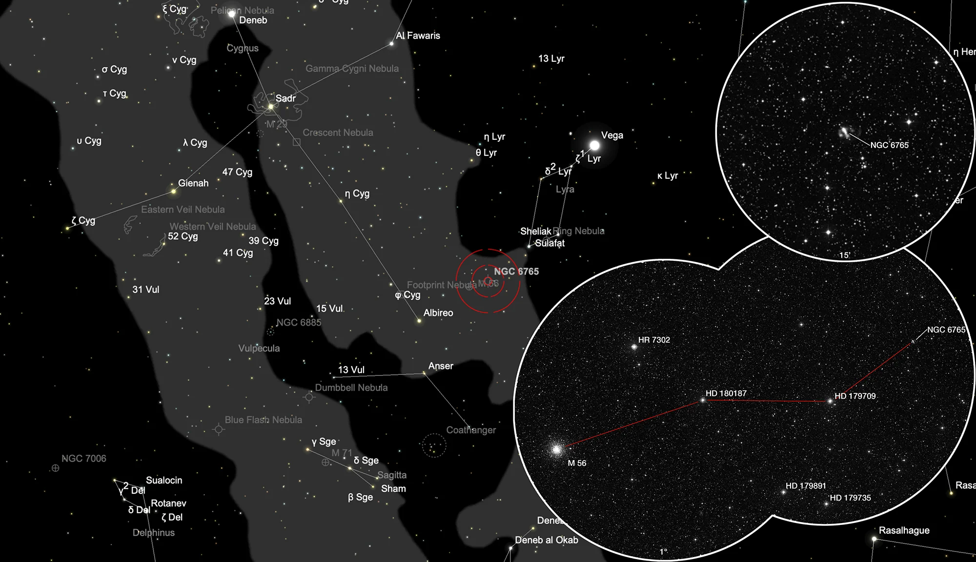 Karte Planetarischer Nebel NGC 6765