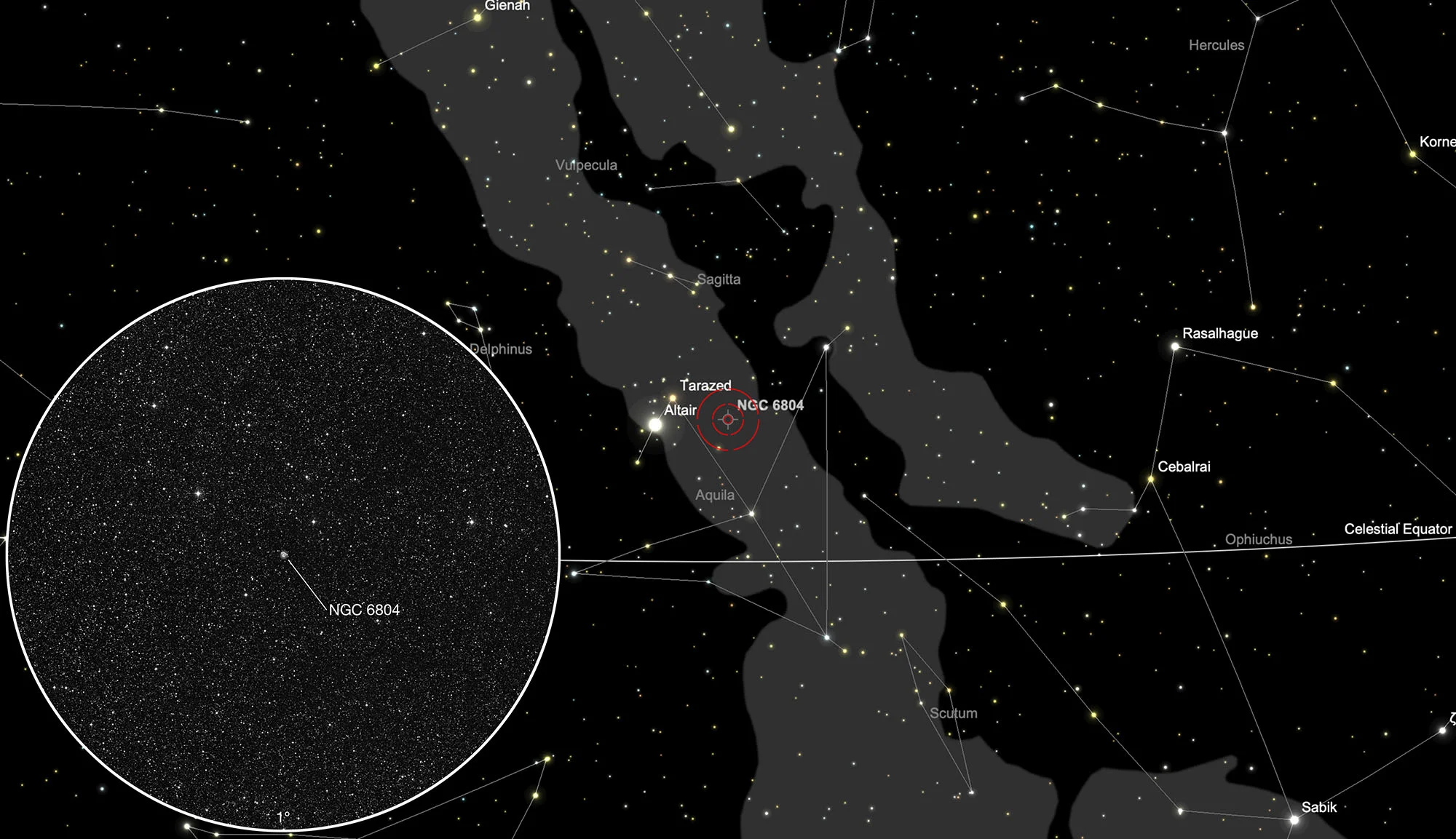 Finder Chart Planetary Nebula NGC 6804