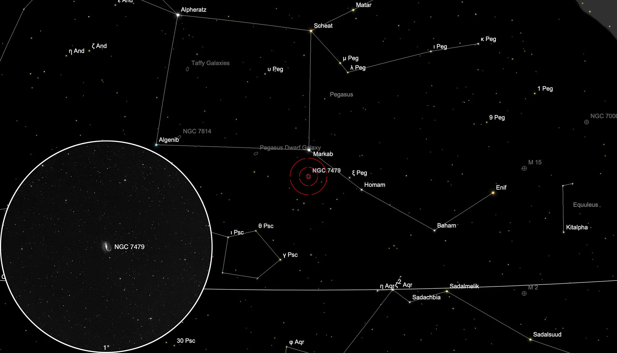 Finder Chart Propeller Galaxy (NGC 7479)