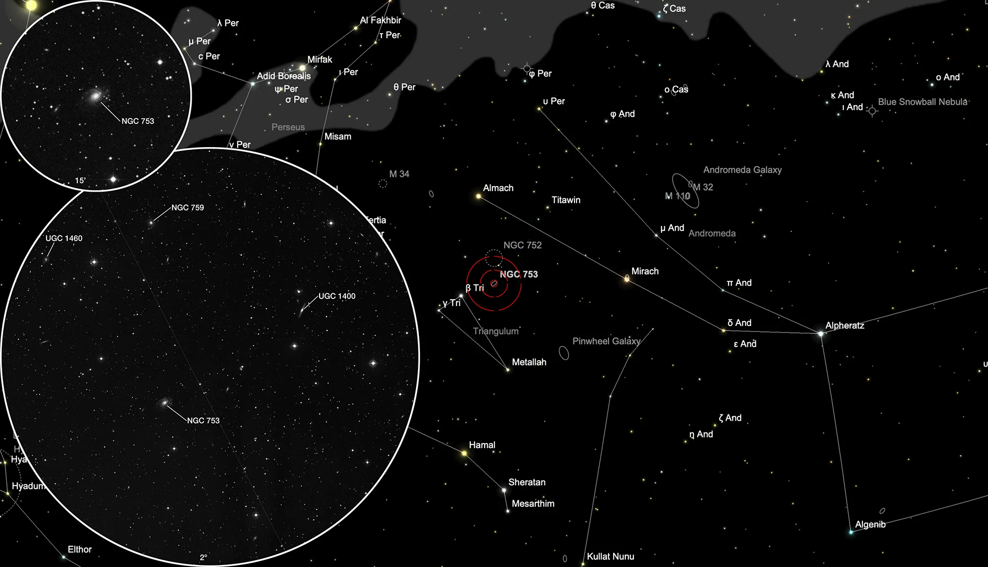 Finder Chart Galaxy NGC 753