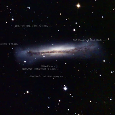 Quasare um NGC 3628