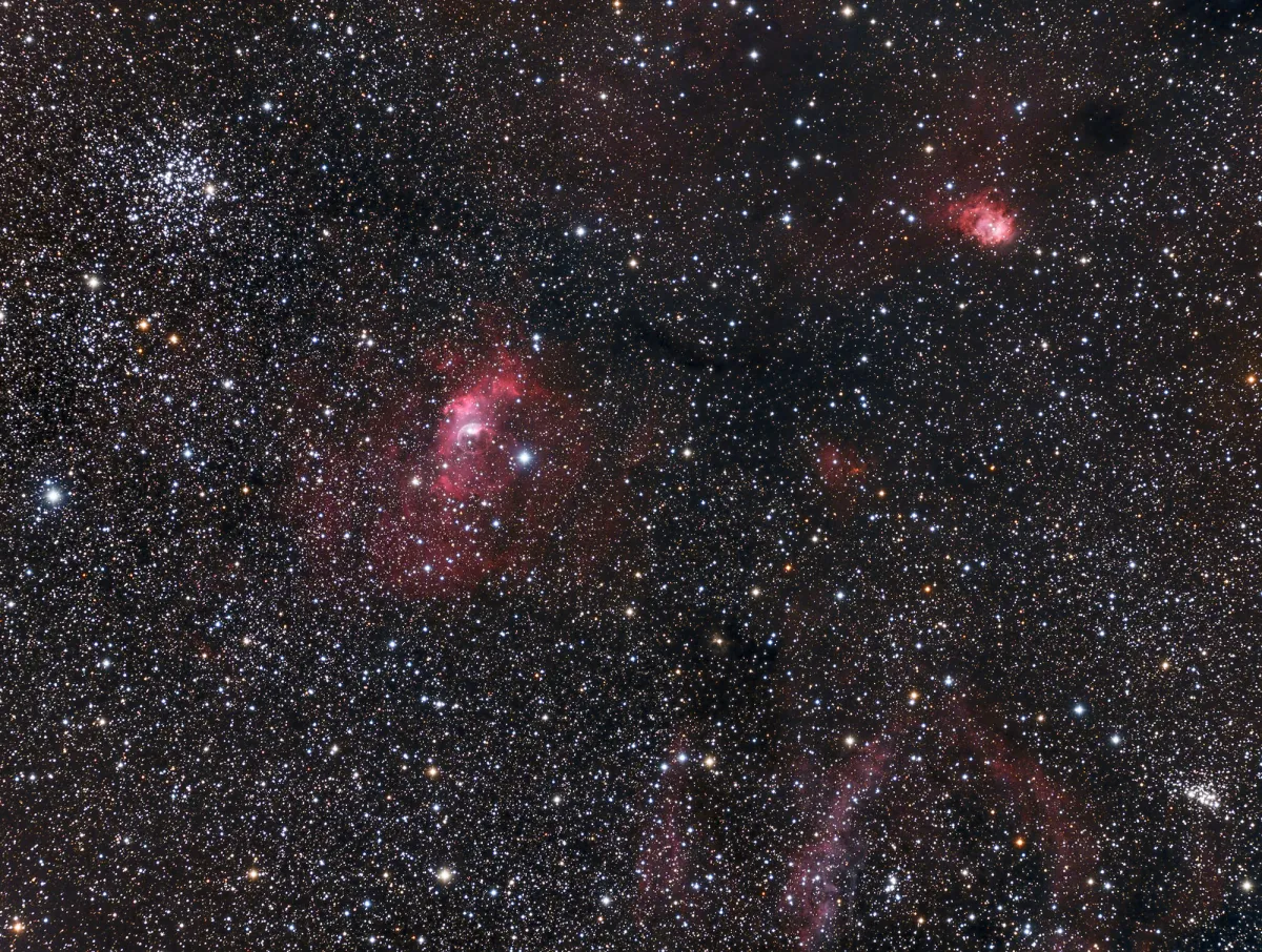 M 52 + NGC 7635