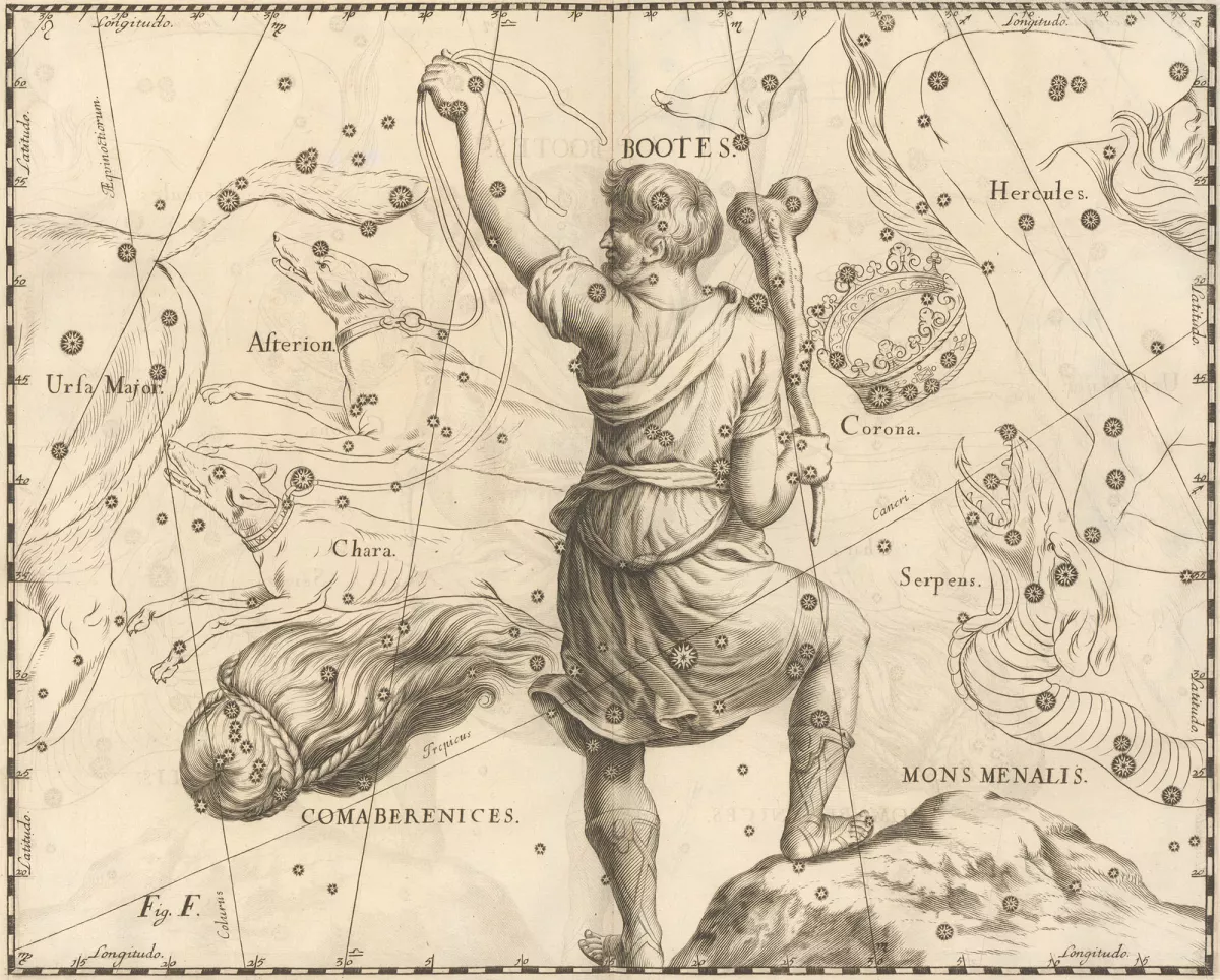 Sternbilder Coma Berenices, Bootes und Corona