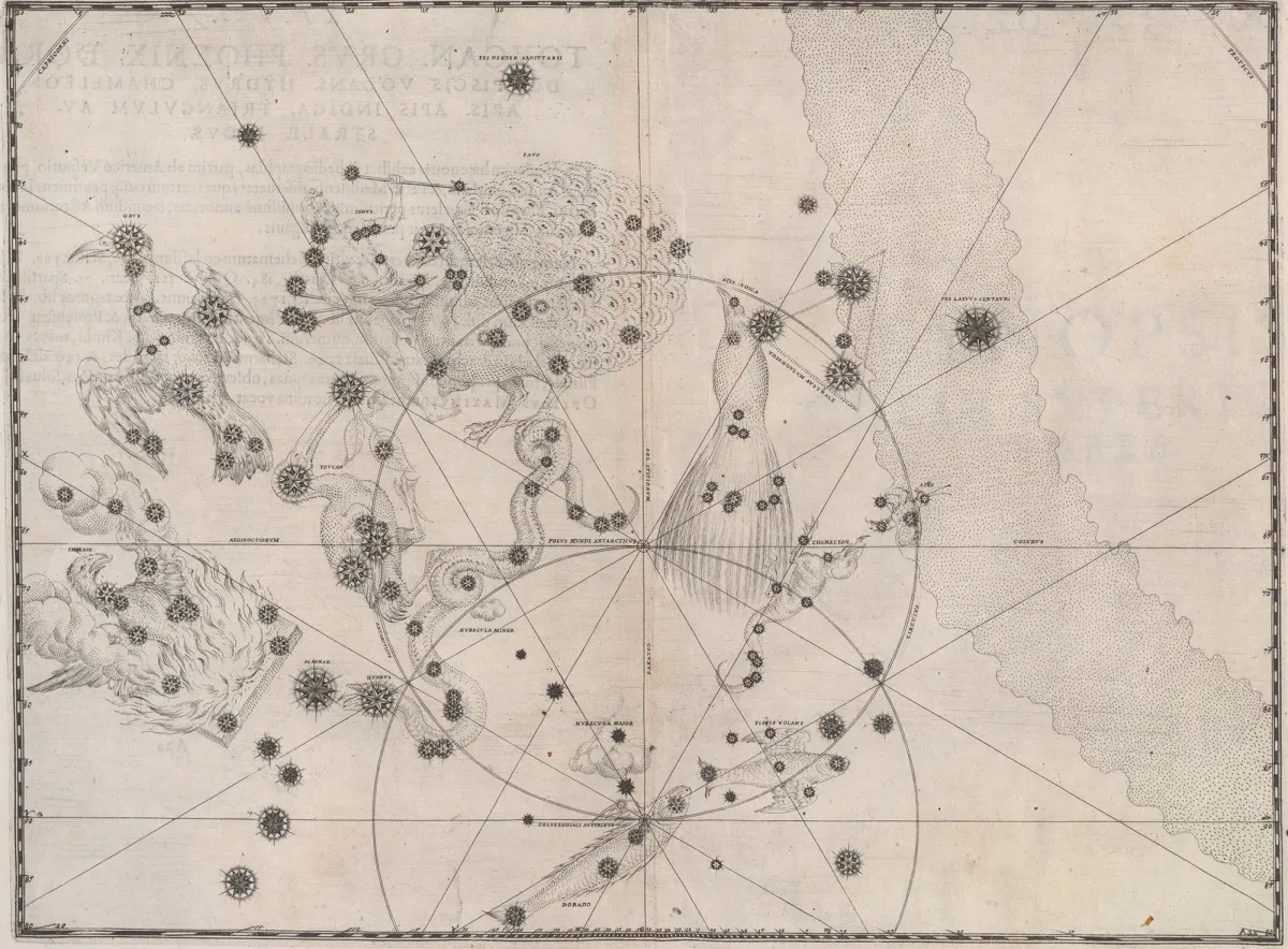 Southern Constellations: Phoenix, Grus, Indus, Toucan, Hydrus, Pavo, Apus Indica, Triangulum Australe, Chameleon, Apis, Piscis Volans, Dorado